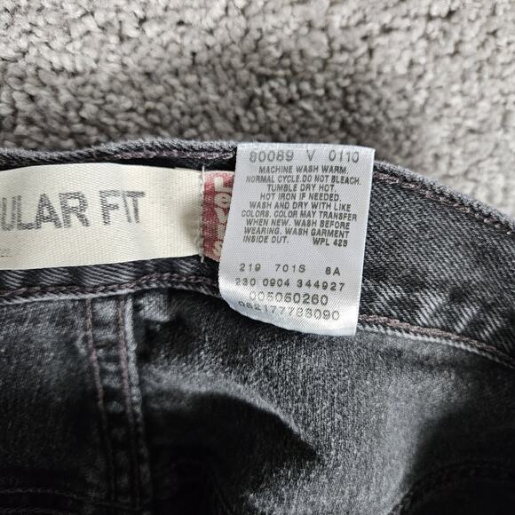 Vtg Levis 505 Jeans Men’s 34x32 (Tag 36X32) Black Straight Regular Fit Y2K - Picture 6 of 15